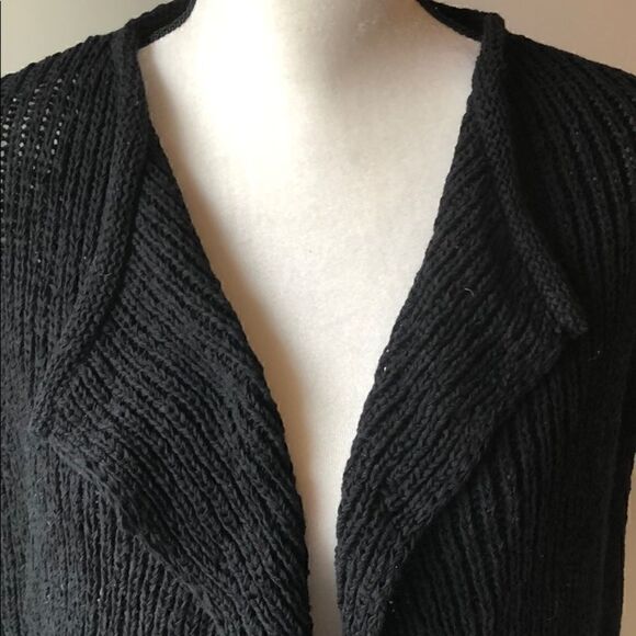 GAP black knit sweater cardigan size small - Picture 2 of 8